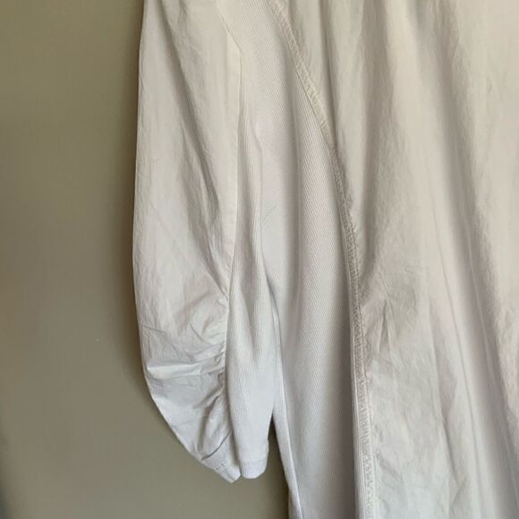 XCVI Cotton White 3/4 Sleeve Women’s Hooded Jacket - Picture 9 of 9